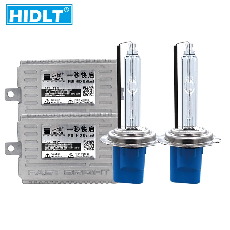 HCDLT Fast Bright 55W H7 Xenon HID Kit H1 H11 9005 9006 9012 D2H 5500K White Car Light Headlamp Bulb With AC 12V FBI HID Ballast