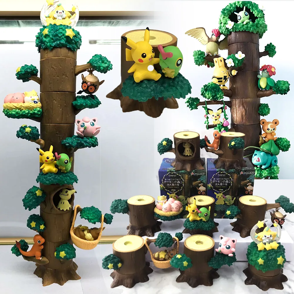 TAKARA TOMY карманный монстр Покемон кукла на дерево Eevee Snorlax детские подарки модель игрушки Пикачу фигурка 8 шт./компл