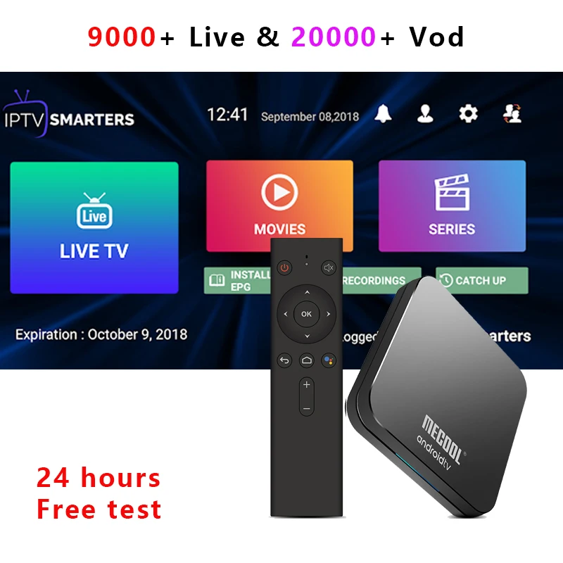  KM9 pro Android 9.0 TV box with USA UK Europe Arabic Canada IPTV subscription Poland Greece Albania