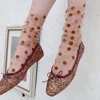 1Pair Women Ruffle Fishnet Ankle Transparent Socks Lady Summer Sexy Polka Dot Mesh Lace Fish Net Short Socks Mesh Hosiery ► Photo 2/6