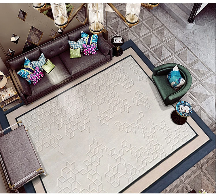 Современные ковры из шерсти для гостиной, простые толстые коврики для спальни, мягкие коврики для чайного стола