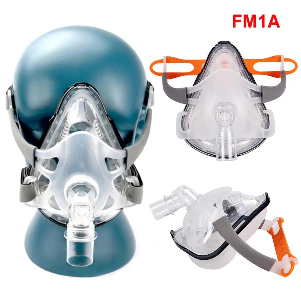 

Hot Full Face Mask CPAP Auto CPAP BiPAP Mask With Free Headgear White for Sleep Apnea OSAHS OSAS Snoring People Respirator Masks