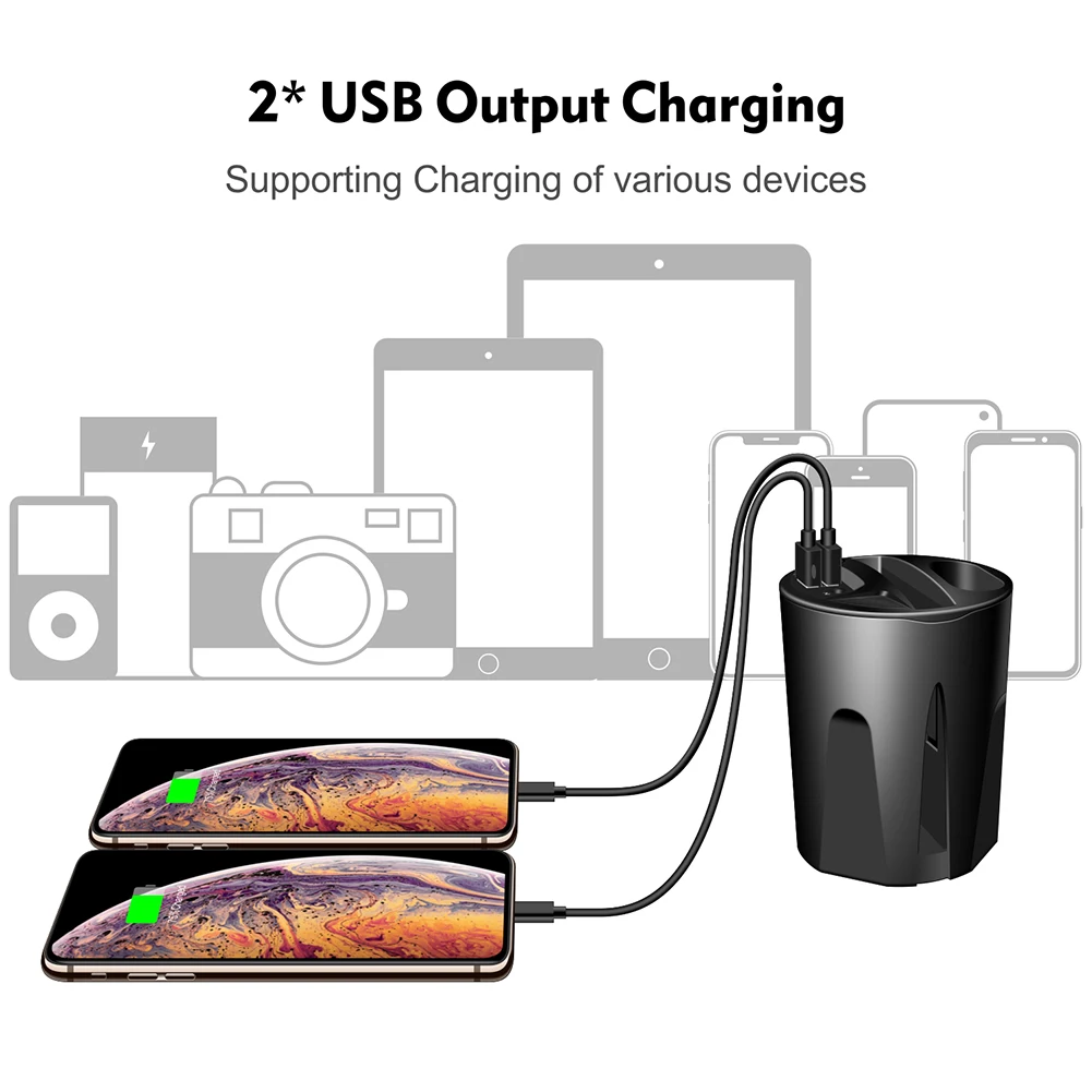 4 in 110W автомобильное зарядное устройство для iPhone мобильного телефона громкой