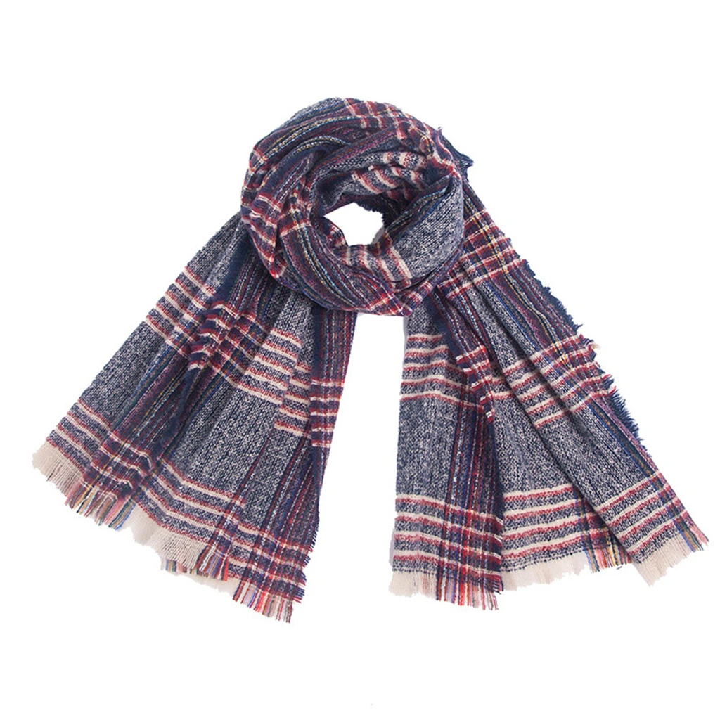Hot 2019 New Spring Winter Scarf For Women Plaid Warm Cashmere Scarves Shawls Female Wraps Blanket Lady 919