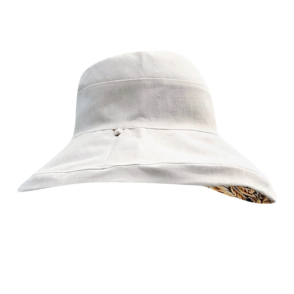 Женская Рыбацкая шляпа с принтом, ручная работа, шапка с двух сторон, Солнцезащитная шляпа, шапка-ведро, двусторонняя шапка для рыбалки, шапки pops gorra hombre - Цвет: Белый