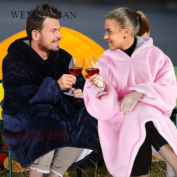 

Sweatshirt For Women Winter Hoodie Blanket Plush Ladies Hoodies Long Sleeves TV Blanket Female Pullovers Sudaderas Para Mujer