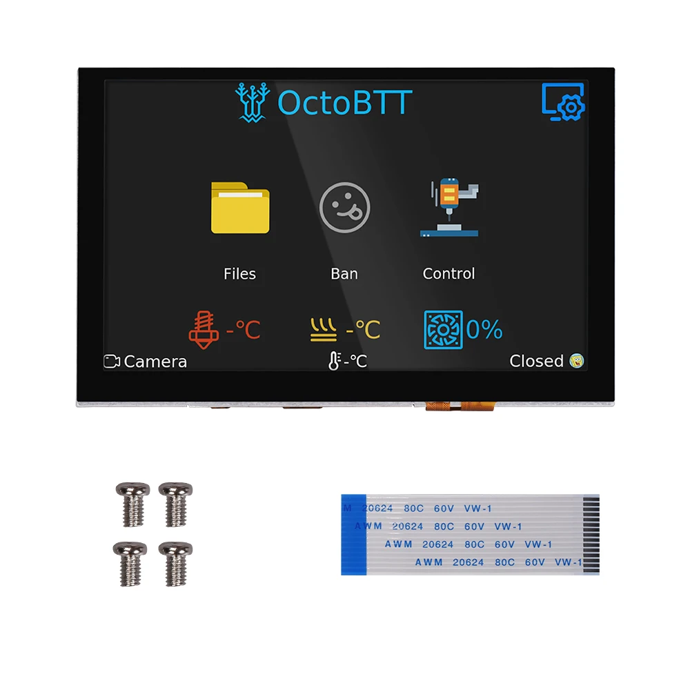 BIGTREETECH BTT PITFT50 V1.0 сенсорный экран 5 дюймов ЖК дисплей Octoprint OctoPTT DSI для Raspberry Pi 4/3 3B +/2B