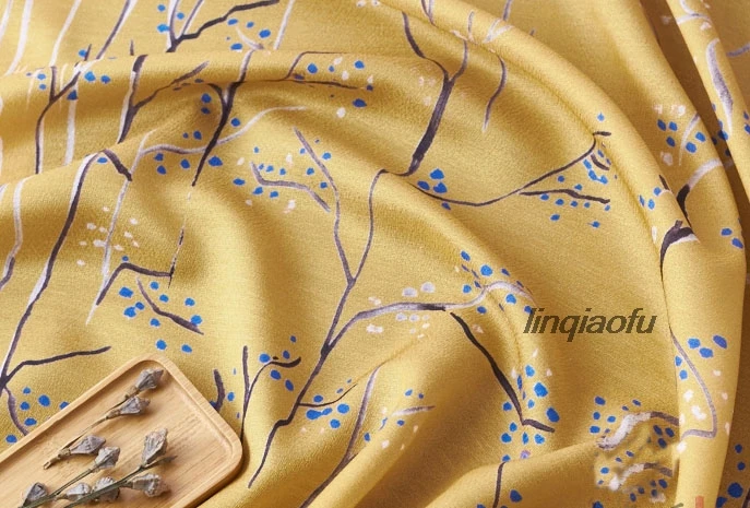 Тенсел льняная набивная ткань Весна и лето тонкая мягкая ткань высокого класса льняная ткань