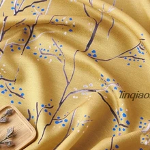 Тенсел льняная набивная ткань Весна и лето тонкая мягкая ткань высокого класса льняная ткань