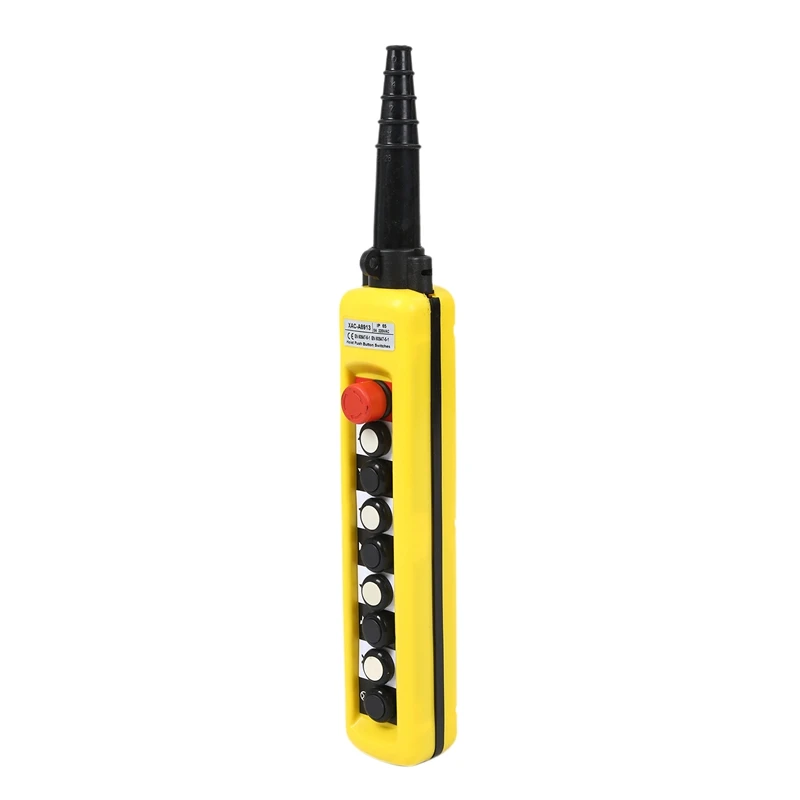 

HOT-XAC-A8913 8-Button Double-Speed Hoist Pendant Control Station with Emergency Stop Waterproof Anti-Squeeze Insulation