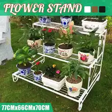 3 уровня лестницы тип металлический цветок завод стенд Крытый Открытый суккулент горшок дисплей полки стеллаж сад гостиная балкон