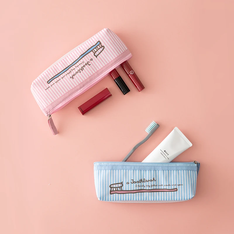 Мультяшная зубная щетка косметичка для женщин путешествий хранения косметики