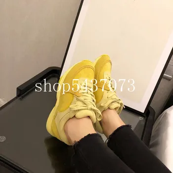 

women sneaker New 2020 Brand Women Sneakers Designer Sneakers Lace Up Leather Dad shoes Design Casual Trainer Women shoes
