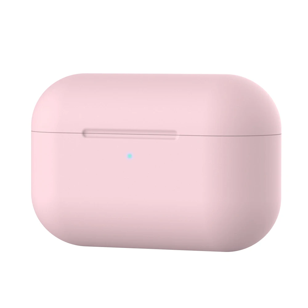 Pink Для AirPods Pro беспроводной Bluetooth футляр для наушников Мягкий силиконовый тонкий противоударный чехол для Airpods Pro без крючка - Цвет: Pink
