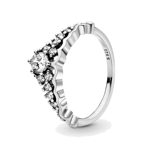 Dock Trendy Silver Color Crown Rings For Women Men Lover Couple Rings Friendship Engagement Wedding Rings 2021 Jewelry