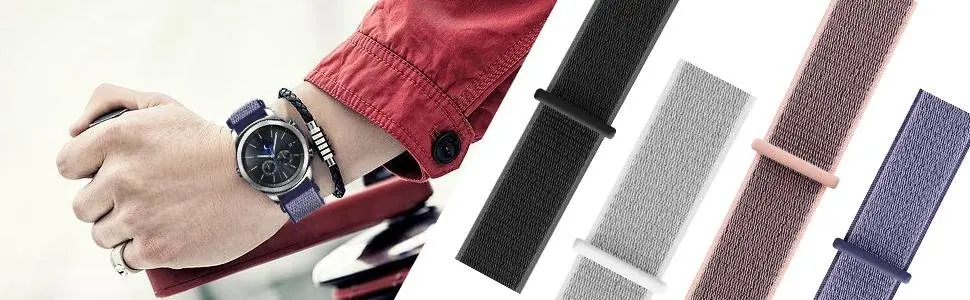 Лямка из нейлоновой ткани для Garmin Vivoactive3 Замена быстроразъемный подходит для Garmin Forerunner 645 часы браслет ремень