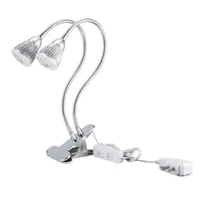 10 Вт двухголовый светодиодный светильник для выращивания растений, настольная лампа с зажимом, гидропонный Настольный светильник для выращивания, садовый светильник, светодиодный светильник для выращивания