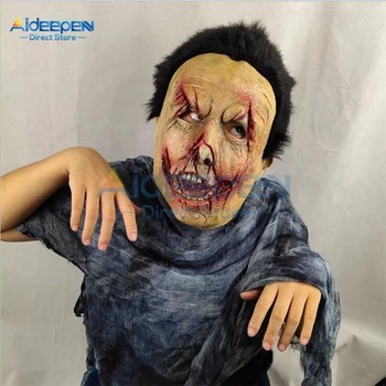 

Halloween Bloody Scars Variant Person Mask Ghost Face Zombie Latex Headgear Halloween Party Dance Masquerade Cosplay Supplies