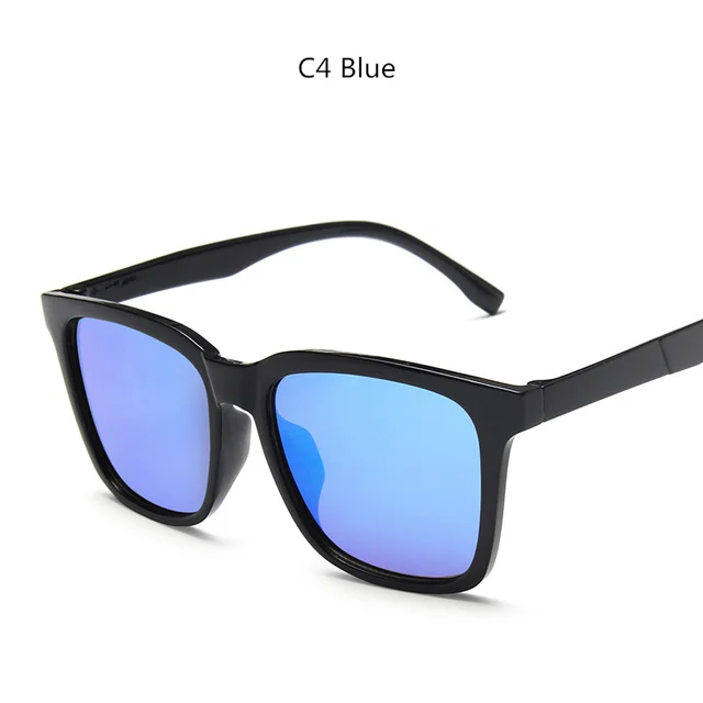 MAYTEN Sunglasses for Men Plastic Oculos De Sol Men's Fashion Square Driving Eyewear Travel Sun Glasses Eye Protect Blue