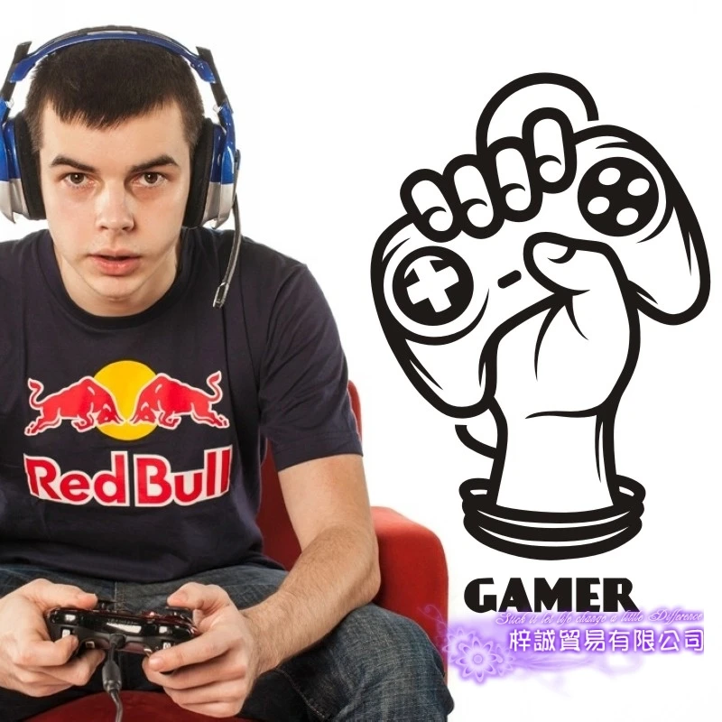 Game Room Handle Sticker Gamer Decal Gaming Posters Gamer Vinyl Wall Decals Parede Decor Mural Video Game Sticker