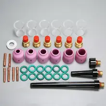 40 шт., сварочный фонарь TIG, цанговый газовый объектив, комплект теплового стекла для WP-9/20/25, TIG фонарь, цилиндрический воздушный объектив, комплект теплового стекла