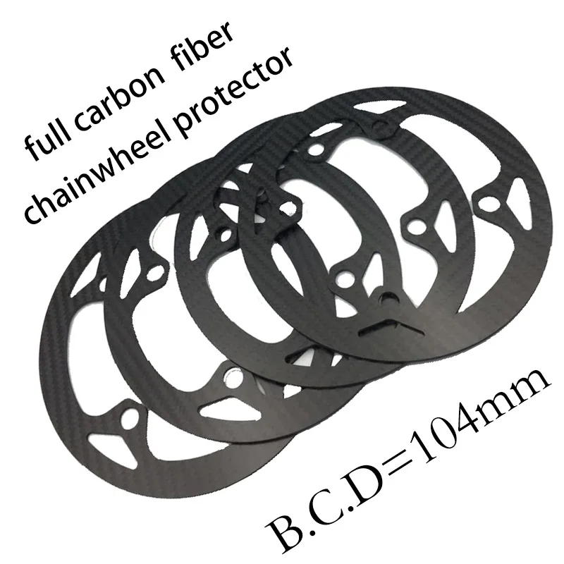 

Mtb Bike Sprocket Protection Chainring Protector Crankset Guard 104BCD Carbon Chainwheel Protective Cover Bicycle Accessories