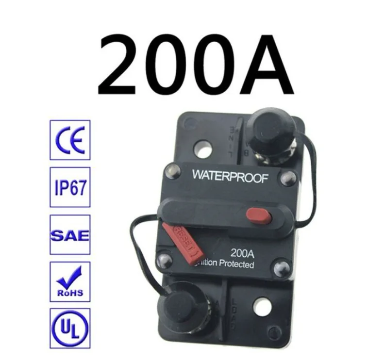 Wasserdichter 30A-300A Leistungsschalter Trolling mit manuellem Reset, Auto, Boot, manueller Stromschutz für Audiosystem-Sicherung, Auto, 12 V–48 VDC – Detail 20