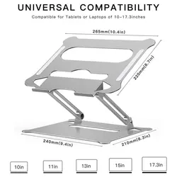 Liga de alumínio ajustável portátil dobrável portátil para macbook notebook computador suporte de levantamento de resfriamento titular antiderrapante