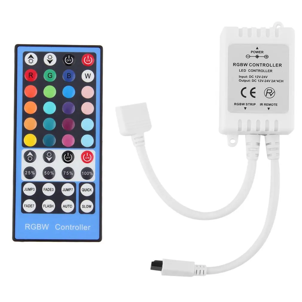 2,4G IR 4 Каналы DC12-24V 40-ключ светодиодный RGBW Пульт дистанционного управления с сенсорным экраном пульт дистанционного управления для RGBW Светодиодные ленты светильник