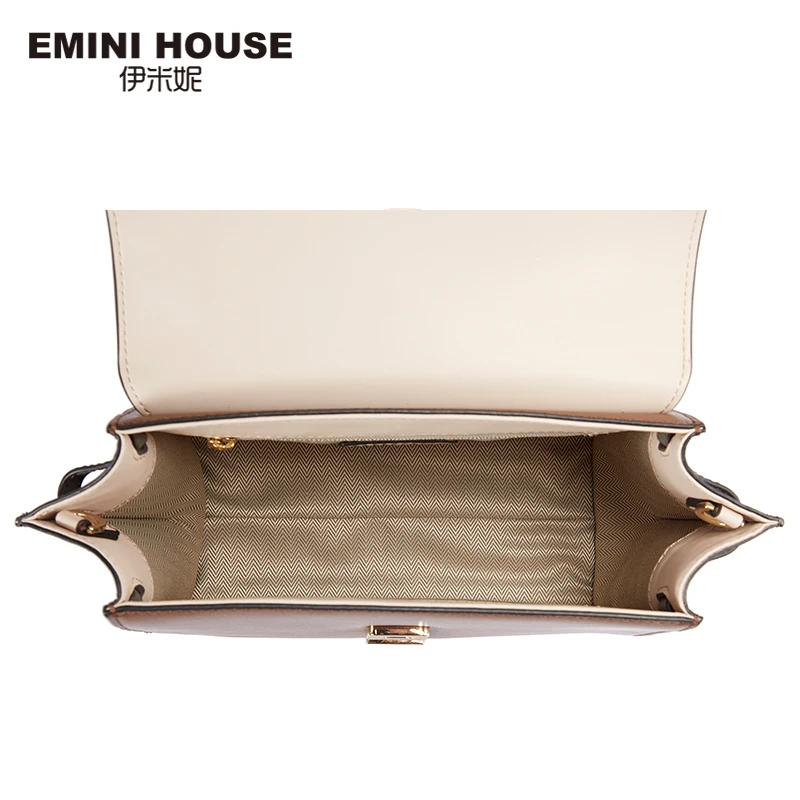  EMINI HOUSE Trapeze Handbag Split Leather Luxury Handbags Women Bags Designer Crossbody Bags for Wo - 4000047939198
