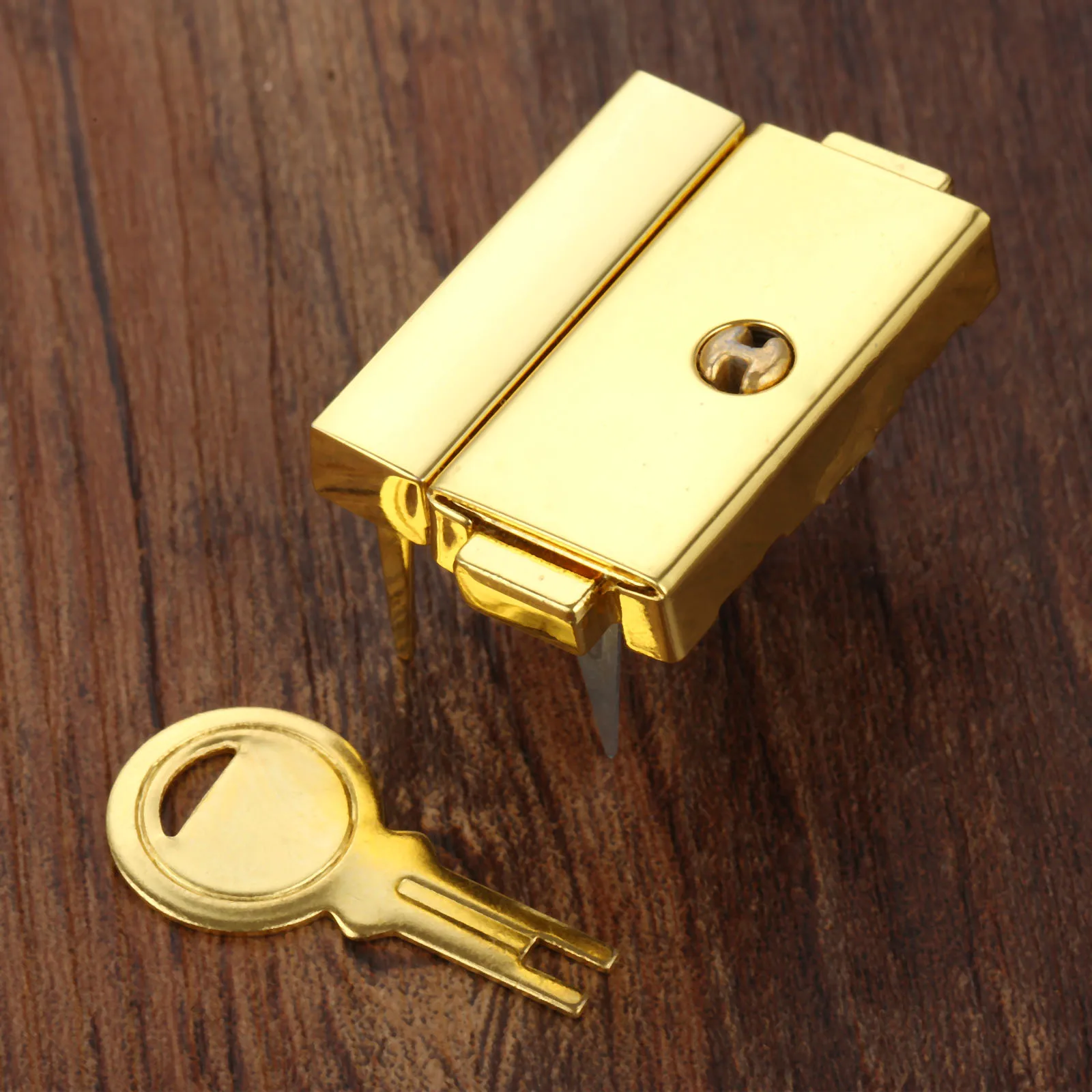 DRELD 33*25mm Box Hasps Alloy Lock Toggle Catch Latches for Jewelry Suitcase Buckle Clip Clasp Vintage Gold Furniture Hardware