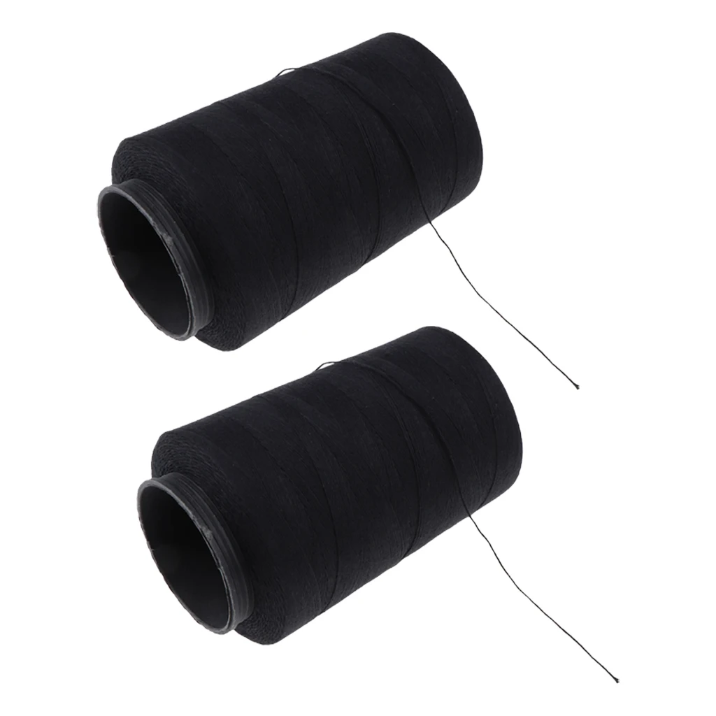 2Pcs Black Weaving Thread Spool 902 Yards for Wig Making Sewing Thread Hair Weft Weaves Extensions Braids - 825m 2Pcs Black Weaving Thread Spool 902 Yards for Wig Making Sewing Thread Hair Weft Weaves Extensions Braids - 825m
