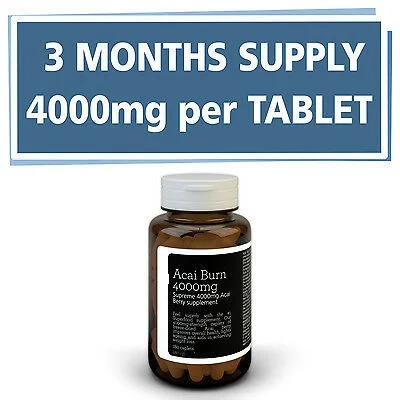 3 месяца Acai Berry 4000 мг Acai+ 3 высокомощных клинически проверенных жиросжигателей