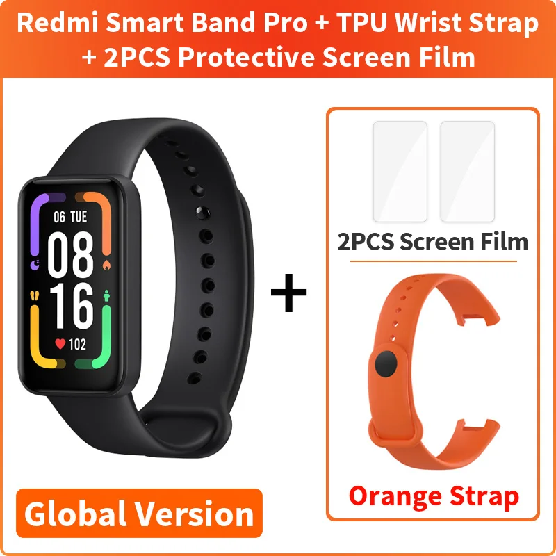 New Xiaomi Redmi Smart Band Pro Global Version Mi Bracelet 6 AMOLED Screen Blood Oxygen Fitness Sleep Tracking 5ATM Waterproof 