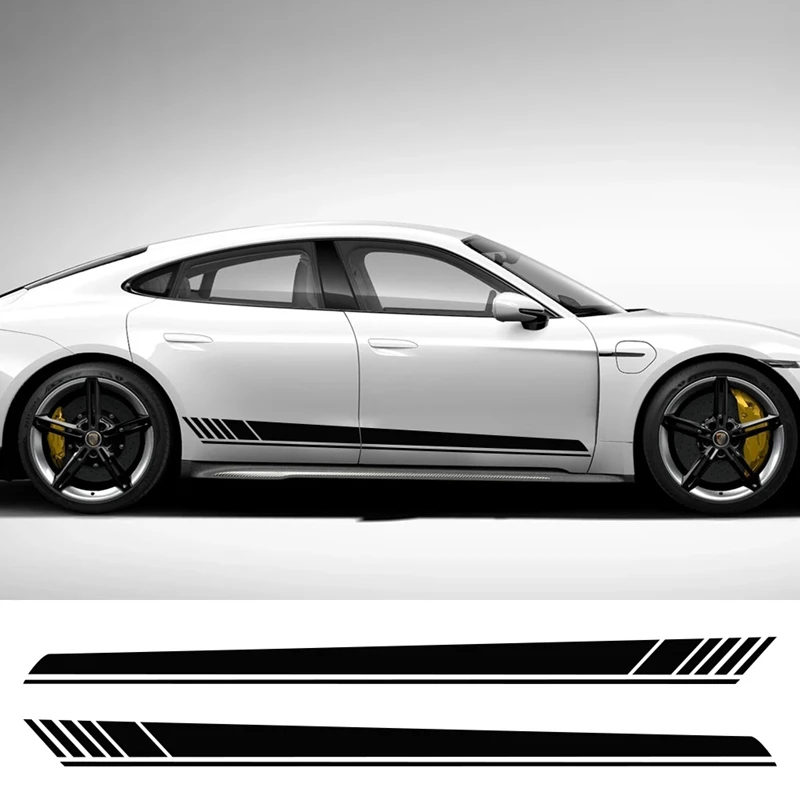 Vinyl Body Decals Sports Racing Long Amg Universal DIY Styling Car Stickers Stripe for 2PCS 220x14cm | Автомобили и мотоциклы