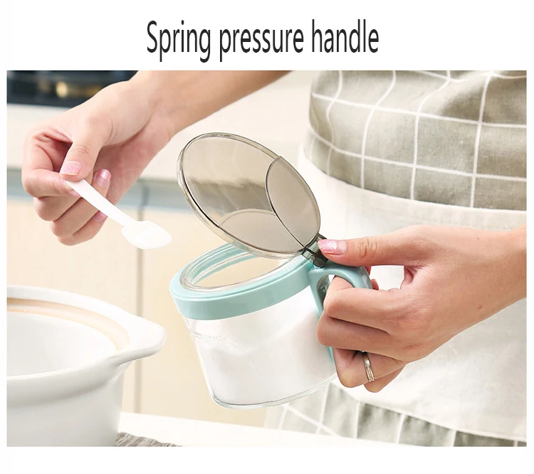Glass Seasoning Jar Combination Home Spice Box Set Creative Seasoning Box Kitchen Glass Seasoning Jar Seasoning Salt Pot