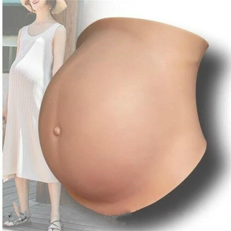 Pancia finta Premium realistica 2 10 mesi gravidanza incinta Baby Bump  protesi in Silicone morbido FalseTummy artificiale|Tops| - AliExpress