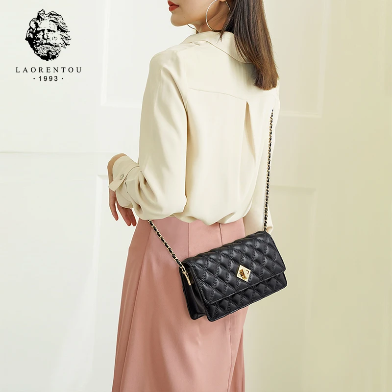 Women Genuine Leather Bag Laorentou, Crossbody Bag, Messenger Bag