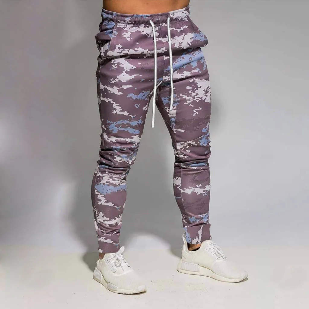 Camouflage Модные камуфляжные джоггеры, мужские повседневные спортивные штаны, облегающие брюки, беговые джоггеры, спортивные штаны, Pantalon Homme - Цвет: Camouflage