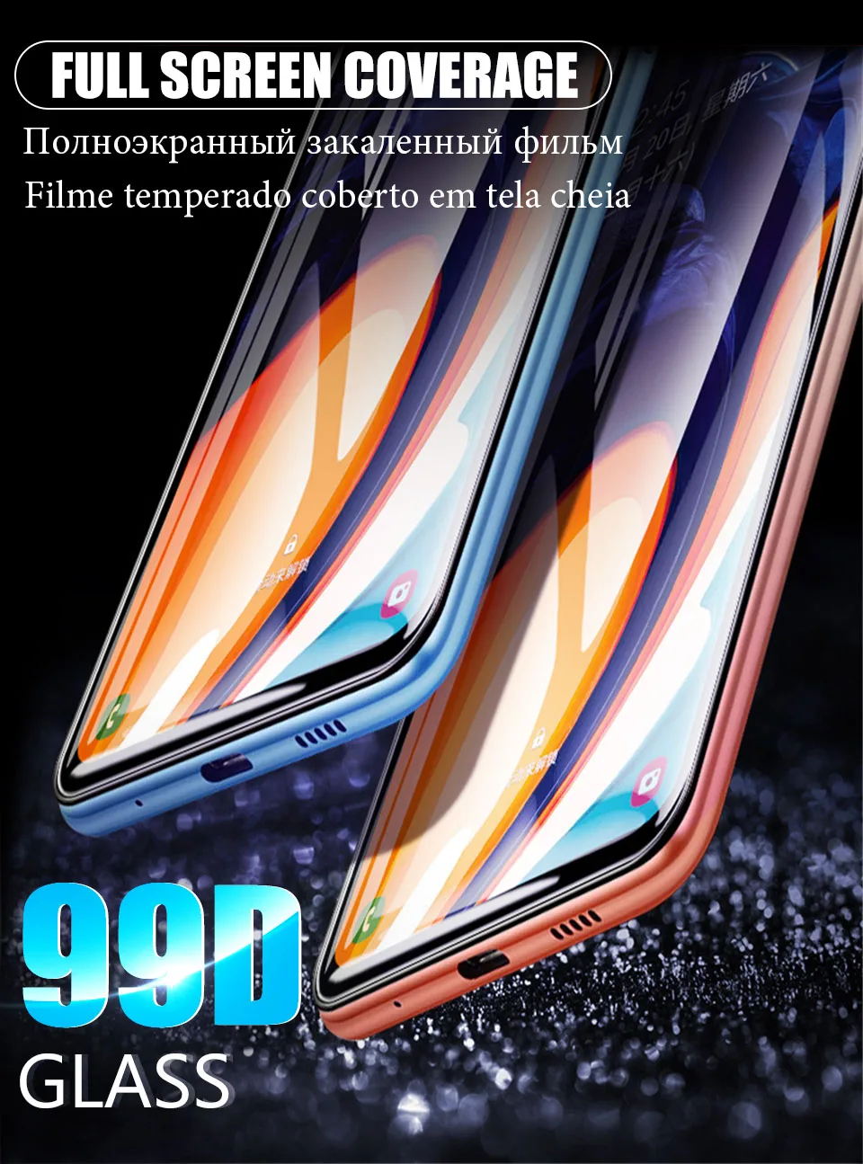 99D закаленное защитное Стекло на для samsung самсунг Galaxy A50 A10 A20 A30 Экран протектор для A70 A60 A40 A80 A90 A20E защитный Стекло защитная пленка телефон смартфон