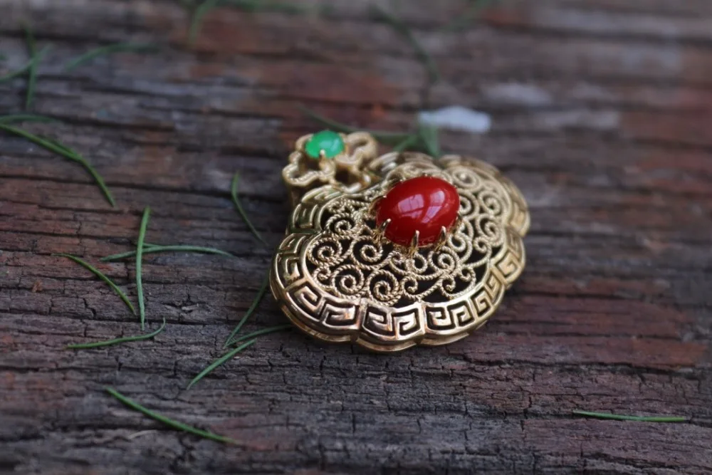 Настоящие хорошие драгоценности 18K золото AU750 G18K натуральный Aka красные украшения коралловые Подвески Золотой бриллиантовый кулон ожерелья из драгоценных камней для женщин