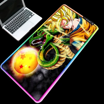 

Yuzuoan 90X40 Large Mouse Pad Anime Seven Dragon Beads Large Game Machine RGB One-piece LED Backlight Lighting Breathing Lamp
