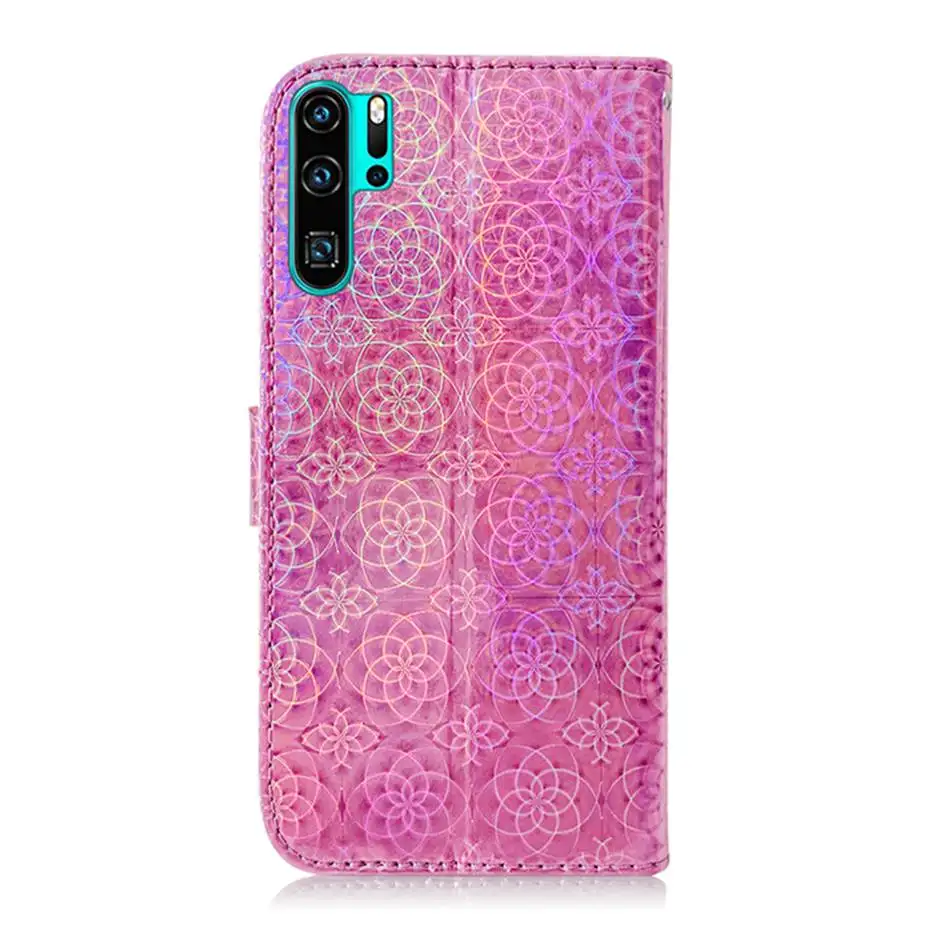 Лазерный флуоресцентный флип-чехол для huawei P30 P20 mate 20 Pro Lite Y5 Y6 Y7 Y9 P Smart Z Plus Honor 20 9X Pro 8X чехол Fundas