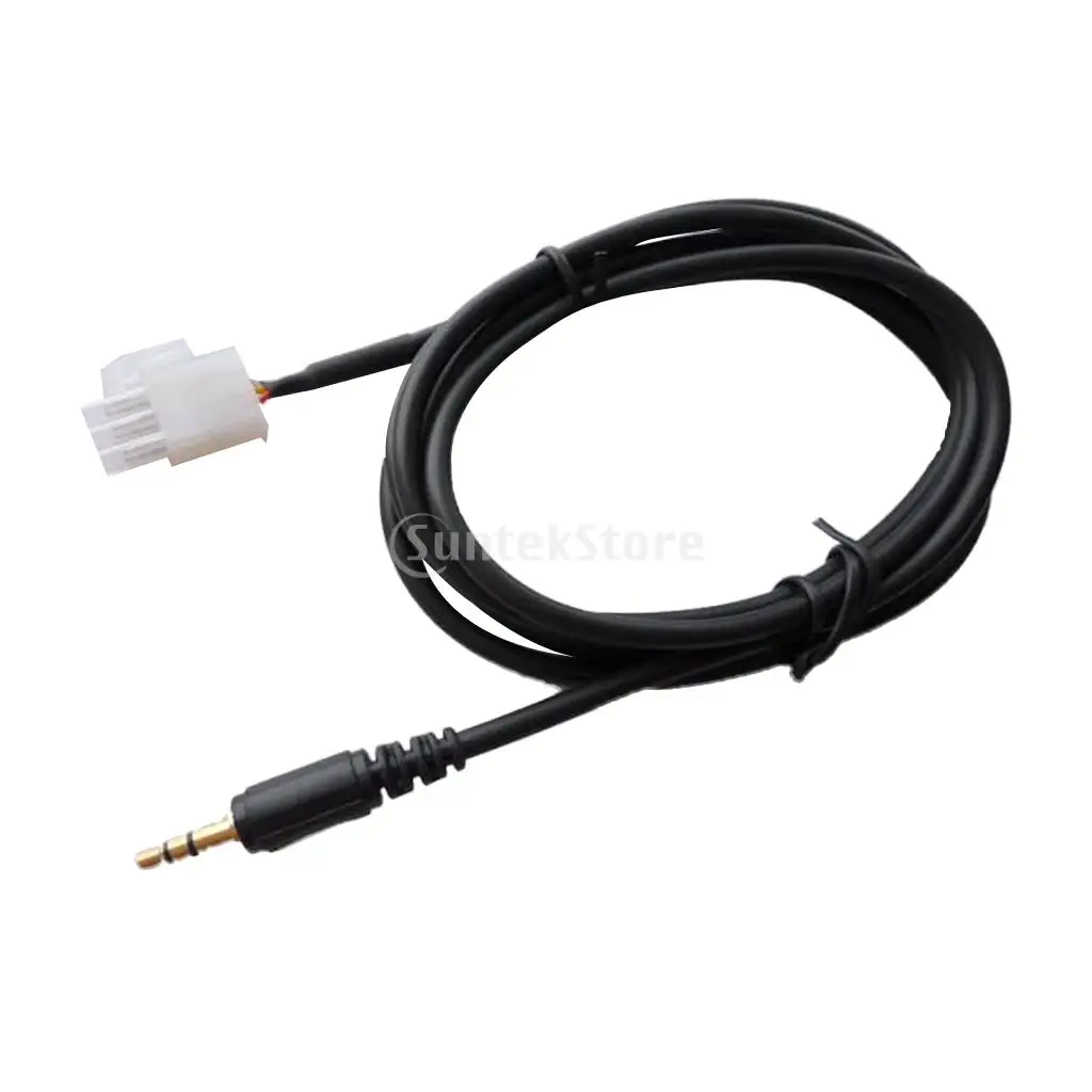 AUX 3.5mm Auxiliary Audio Cable Male Line 3-PIN for Honda GL1800 Goldwing 2001-2014 Motorcycle, Compatible wirh Samrtphones