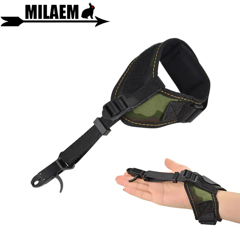 1pc Archery Compound Bow Wrist Release Aid Adjustable Foldback Buckle