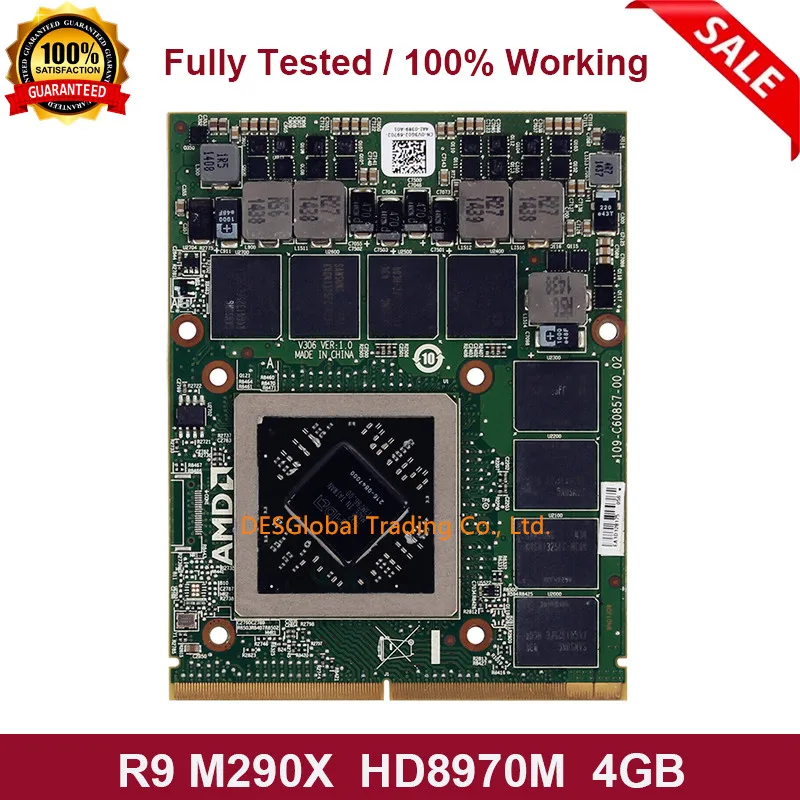  R9 M290X HD8970 HD8970M 4GB Video Graphics VGA Card With X-Bracket 216-0847000 For Dell Alienware M