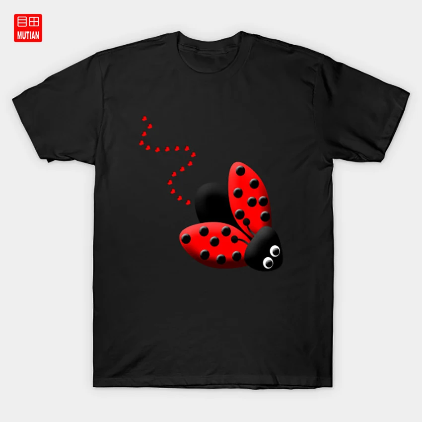 Ladybug1 футболка насекомое Божья коровка Hearts | Мужская одежда