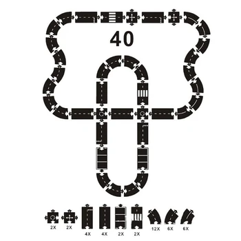 

Children's Play Mat, Puzzle DIY Stitching Car Tracks, Educational Toy Car Track Children, Build Toy Highway