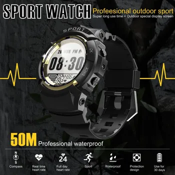 

S816 Sports Smart Watch IP68 Deep Waterproof 50 Meters Smartwatch with Heart Rate Monitor Compass Wristwatch PK S966 S968 S226