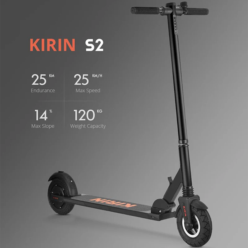 KUGOO KIRIN S2 складной электрический скутер для детей/женщин 250 Вт Мотор ЖК-дисплей экран Макс 25 км/ч 8 ''шины электрический и ножной тормоз